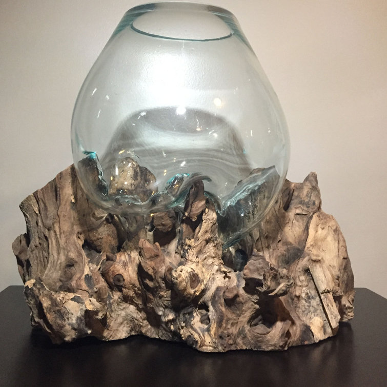 Millwood Pines Moorer HandBlown Molten Glass Terrarium Wayfair